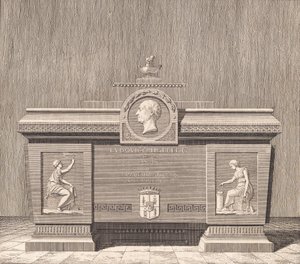 Sarkofag Ludviga Holberga w Sorø autorstwa J.F. Clemens