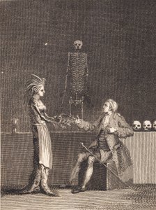 Niels Klim w izbie anatomii autorstwa J.F. Clemens