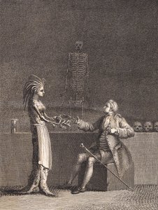 Niels Klim w izbie anatomii autorstwa J.F. Clemens