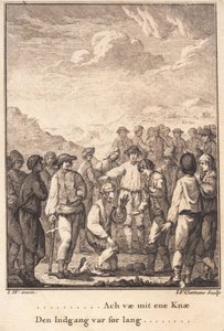Niels Kok na dworze autorstwa J.F. Clemens