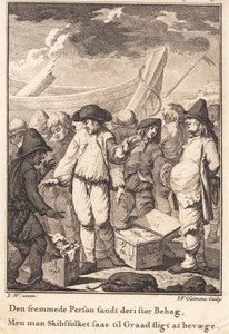 Peder Paars po plaży w Anholt autorstwa J.F. Clemens