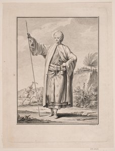 Portret Carstena Niebuhra w arabskim stroju autorstwa J.F. Clemens