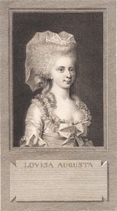 Portret księżniczki Louise Augusta autorstwa J.F. Clemens