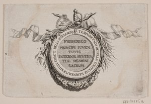Winieta z medalem autorstwa J.F. Clemens