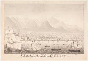 Frederiksfort i Frederiksted na St Croix autorstwa J.L.V. Michaelsen