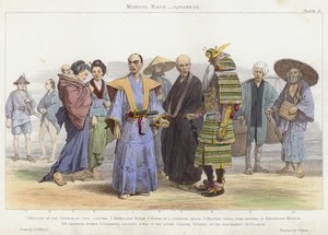 Rasa mongolska, japońska (kolorowy grawerunek)