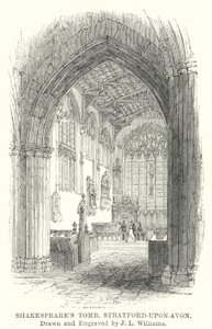 Grób Szekspira, Stratford-upon-Avon (rycina)