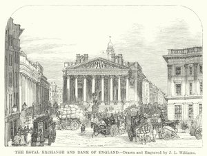 Royal Exchange i Bank of England (grawerowanie)