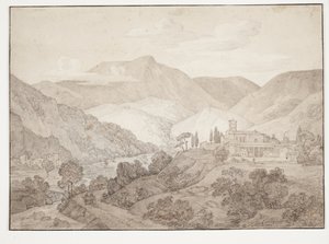 Kapucynerkloster i Spoleto autorstwa J.L. Lund