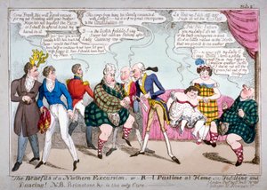 „Korzyści z wycieczki na północ lub spędzanie wolnego czasu w domu, tj. skrzypce i taniec!”, ok. 1822 r.
