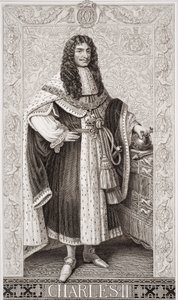 Karol II (1630-85) z „Ilustracji historii angielskiej i szkockiej” Tom I autorstwa J.L. Williams