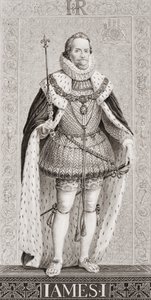 Jakub I (1566-1625) z „Illustrations of English and Scottish History” Tom I