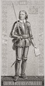 Oliver Cromwell (1599-1658) z „Ilustracji historii angielskiej i szkockiej” Tom I autorstwa J.L. Williams