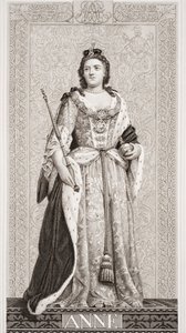 Królowa Anna (1665-1714) z „Illustrations of English and Scottish History” Tom II