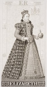 Królowa Elżbieta I (1533-1603) z „Ilustracji historii angielskiej i szkockiej” Tom I