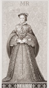 Queen Mary (1516-58) z „Ilustracji historii angielskiej i szkockiej” Tom I