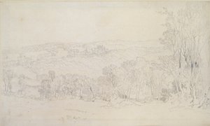 Odległy widok sceny w parku zamkowym Lowther, 1809 autorstwa Joseph Mallord William Turner