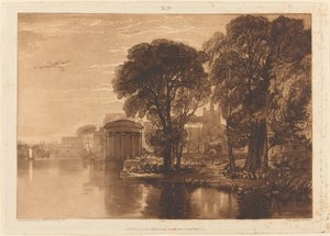 Isleworth, opublikowane 1819. autorstwa Joseph Mallord William Turner