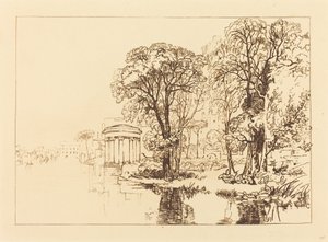 Isleworth, opublikowane 1819. autorstwa Joseph Mallord William Turner