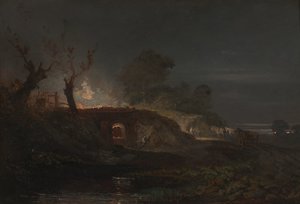 Wapień w Coalbrookdale, ca. 1797. autorstwa Joseph Mallord William Turner