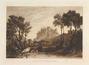Zamek nad Łąkami Liber Studiorum, cz. II, tablica 8, 1808. autorstwa Joseph Mallord William Turner