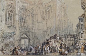 Kościół św. Juliena, Tours, ok. 1830 r. autorstwa Joseph Mallord William Turner
