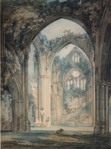 Transept opactwa Tintern, Monmouthshire, c1794 autorstwa Joseph Mallord William Turner