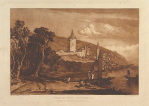 Miasto Thun, Szwajcaria Liber Studiorum, część XII, tablica 59, 1 stycznia, autorstwa Joseph Mallord William Turner