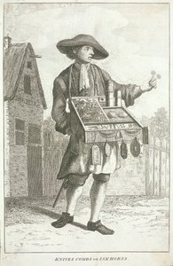 „Noże Combs or Ink-horns”, Cries of London, ok. 1750 autorstwa JM