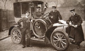 Pierwsza taksówka w Liverpoolu, Merseyside, 1906 autorstwa JP Wood