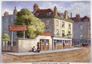 Old Goat and Compasss Inn, Marylebone Road, Londyn, 1868 autorstwa JT Wilson
