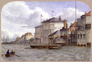 Widok na Crown And Sceptre Inn, Greenwich, Londyn, c1870
