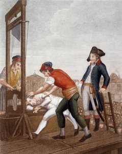 Maximilien Marie Isidore de Robespierre na gilotynie autorstwa J. (after) Beys