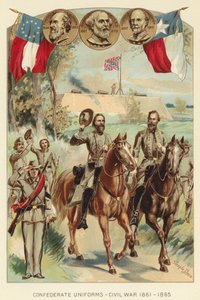 Mundur konfederatów, wojna domowa 1861-1865 (kolor lito)