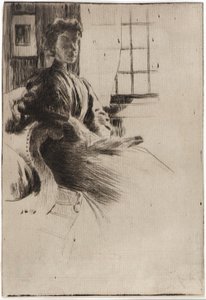 Przy oknie autorstwa J. Alden Weir