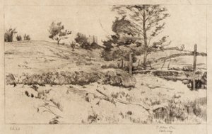 Krajobraz (szkic pól) autorstwa J. Alden Weir