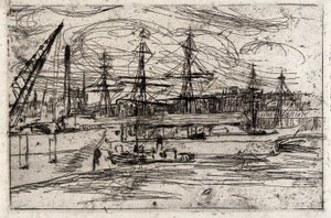 Doki w Liverpoolu autorstwa J. Alden Weir