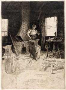 Sklep kowala autorstwa J. Alden Weir