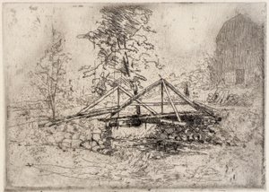 Drewniany most autorstwa J. Alden Weir