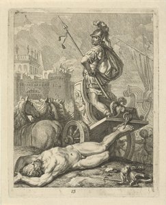 Achilles ze zwłokami Hectora za jego rydwanem Sceny z życia Achillesa (tytuł serii) Vitam et mortem Achilli (tytuł serii)