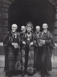 Dzień wyborów w Girdlers Hall, ukoronowanie Mistrza autorstwa J. Benjamin Stone