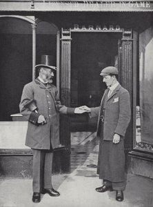 Hocktide w Hungerford, Crier zbierający grosze autorstwa J. Benjamin Stone