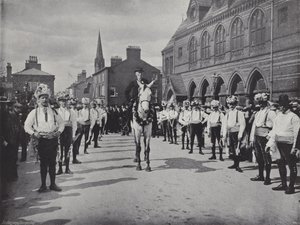 Knutsford May Day Festival, Tancerze Morris autorstwa J. Benjamin Stone