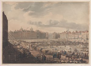 Rynek Smithfield z lotu ptaka, wzięty z Bear & Ragged Staff, styczeń..., 1 stycznia 1811.