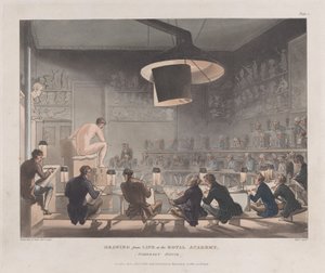 Rysunek z Życia w Akademii Królewskiej, Somerset House, 1 stycznia 1808 r., 1 stycznia 1808 r.