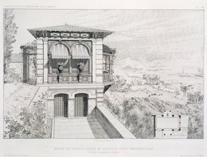 Łaźnie parowe, powyżej obserwatorium, z tomu projektów różnych architektów, pub. Morel & Cie, Paryż, ok.1880