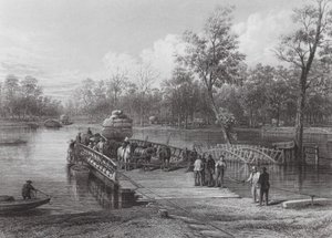 Australia: Punt, Echuca (rycina) autorstwa J. C. Armytage
