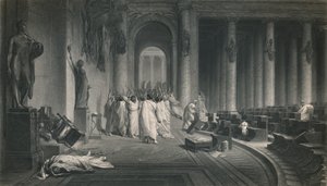 Śmierć Cezara. Juliusz Cezar, c1870