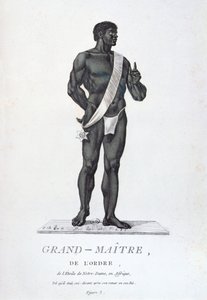 Wielki Mistrz Orderu Gwiazdy Notre-Dame, w stroju swojego kraju, z „Recueil de Tous Les Costumes des Orders Religieux et Militaires”, wydanej w 1785 r. autorstwa J. C. Bar