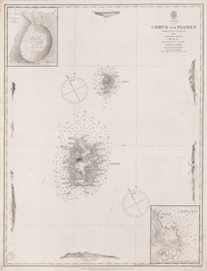 Azory Corvo i Flores. Surveyed by Capt. A.T.E Vidal R.N 1844.
